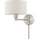 Allison 15 inch 60.00 watt Brushed Nickel Swing Arm Wall Lamp Wall Light