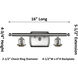 Ballston Ellery 2 Light 16 inch White and Polished Chrome Bath Vanity Light Wall Light in Seedy Glass, Ballston