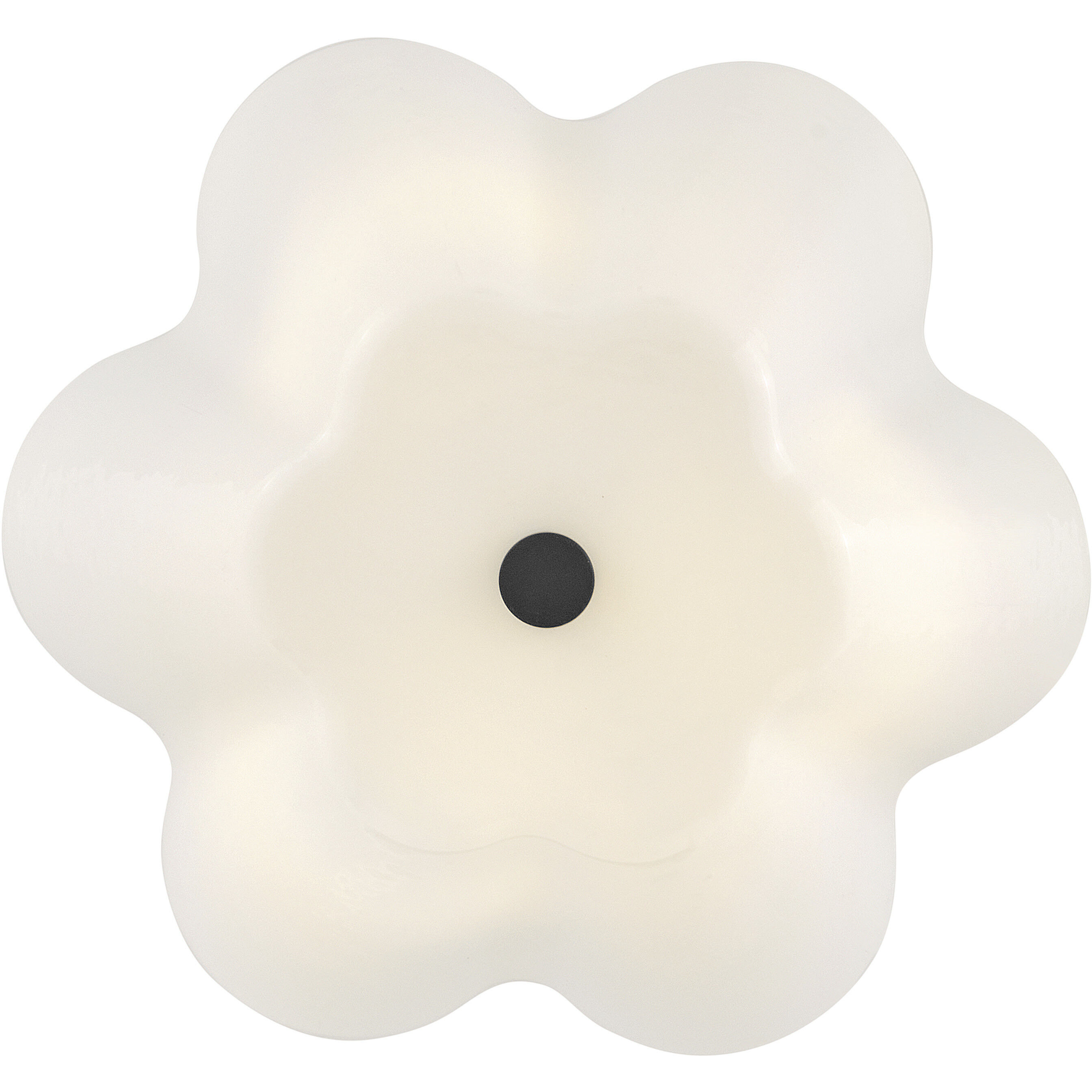 Honey 3 Light 15 inch Black Semi-Flush Mount Ceiling Light, Medium