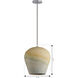 Sandrelle 1 Light 12.75 inch Polished Nickel Pendant Ceiling Light