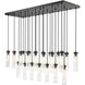 Beau 23 Light 54 inch Matte Black Linear Chandelier Ceiling Light