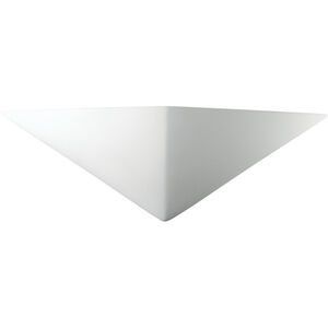 Ambiance Triangle LED 21 inch Gloss White ADA Wall Sconce Wall Light in 1000 Lm LED