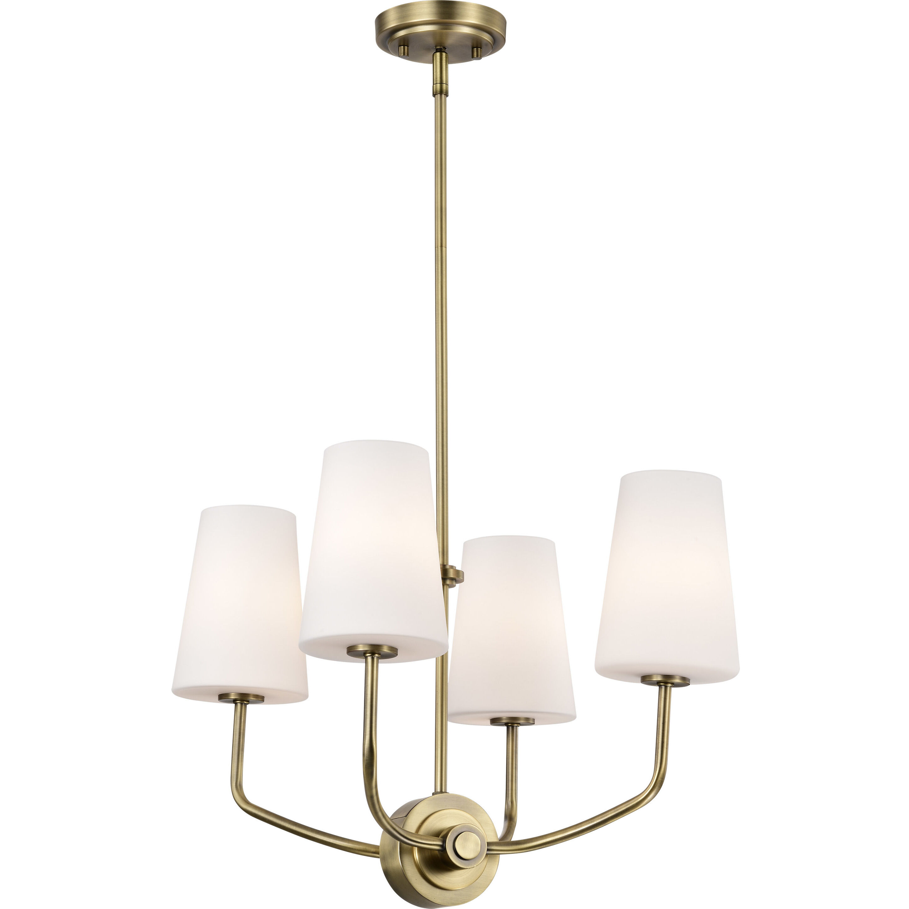 Cordello 4 Light 16 inch Vintage Brass Chandelier Ceiling Light
