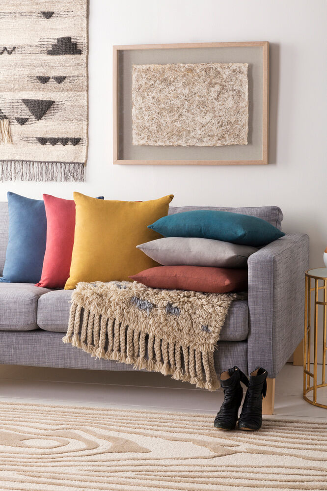 Ethiopia 18 X 18 inch Mustard Pillow Kit, Square