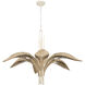 Century Palm 6 Light 38 inch Country White Chandelier Ceiling Light