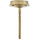 Atera LED 45 inch Heritage Brass Chandelier Ceiling Light, Single Tier
