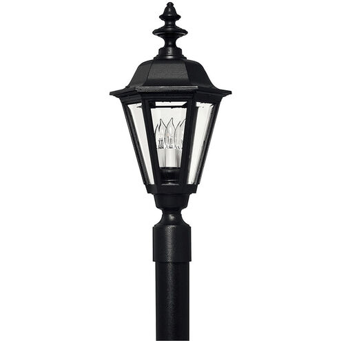 Estate Series Manor House LED 22 inch Black Outdoor Post Mount Lantern