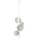 Gaia LED 16.6 inch Salt White Chandelier Ceiling Light, Twisted Vine