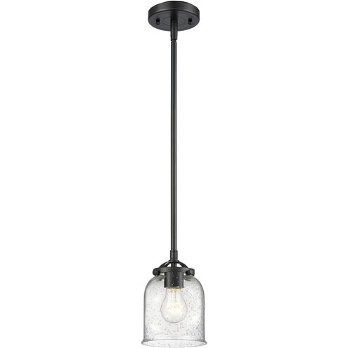 Nouveau Bell 1 Light 5 inch Oil Rubbed Bronze Mini Pendant Ceiling Light in Incandescent, Seedy, Nouveau