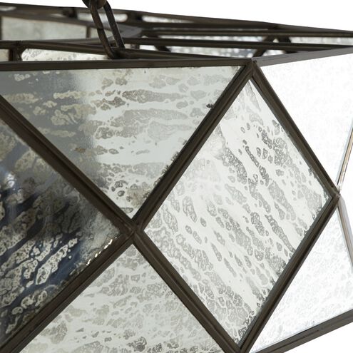 Maybelle 8 Light 37 inch Antique Brushed Brass / Silver Mercury Glass Chandelier Ceiling Light