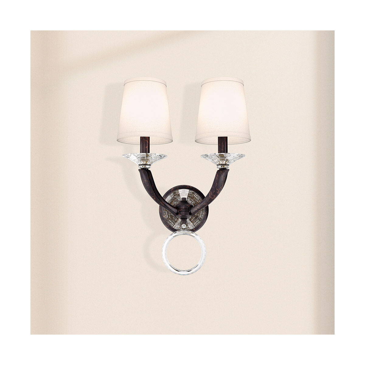 Emilea 2 Light 8.5 inch Heirloom Bronze Wall Sconce Wall Light in Heirloom Bronze Cast