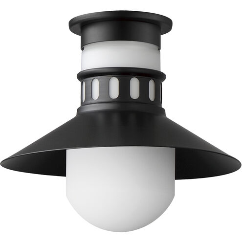 Admiralty 1 Light 12 inch Black Outdoor Flush Mount