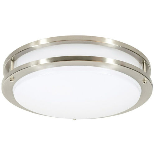 Luke LED 15 inch Brush Nickel Flush Mount Ceiling Light