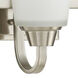 Neighborhood Grace 3 Light 21 inch Brushed Polished Nickel Vanity Light Wall Light in White Frosted Glass, Jeremiah