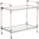 Chelsea House Clear/Beveled/Nickel Bar Cart