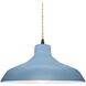 Radiance 1 Light 13.5 inch Sky Blue and Matte Black Pendant Ceiling Light