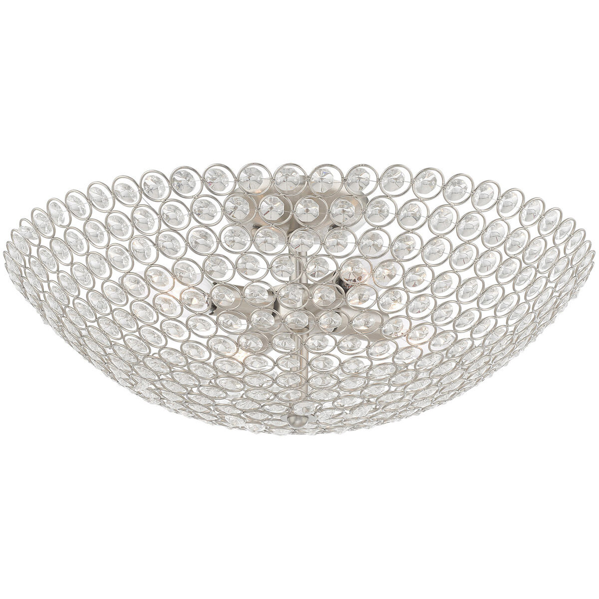 Cassandra 4 Light 20 inch Brushed Nickel Semi-Flush Mount Ceiling Light