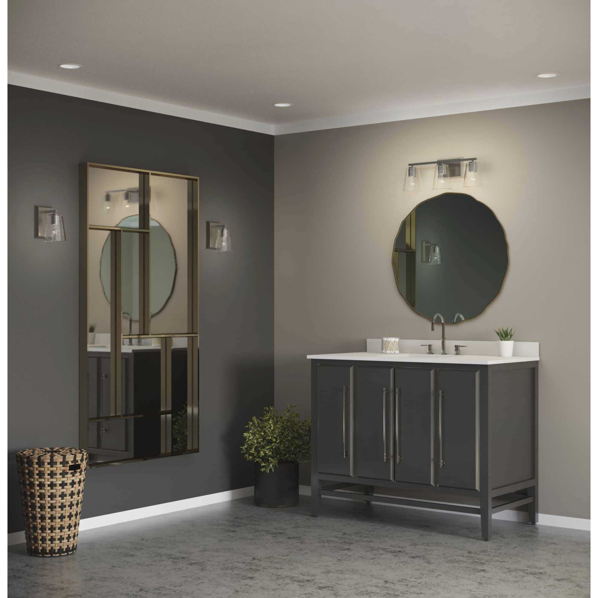 Vertex 3 Light 20.87 inch Brushed Nickel Bath Light Wall Light