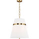 AH by Alexa Hampton Cordtlandt 3 Light 18 inch Burnished Brass Pendant Ceiling Light