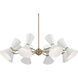 Phix LED 48.75 inch Champagne Bronze with White Chandelier Ceiling Light