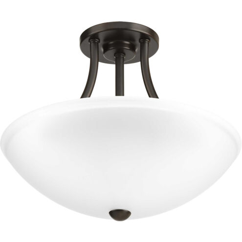 Gather LED LED 12.88 inch Antique Bronze Semi-Flush Mount Convertible Ceiling Light, Progress LED