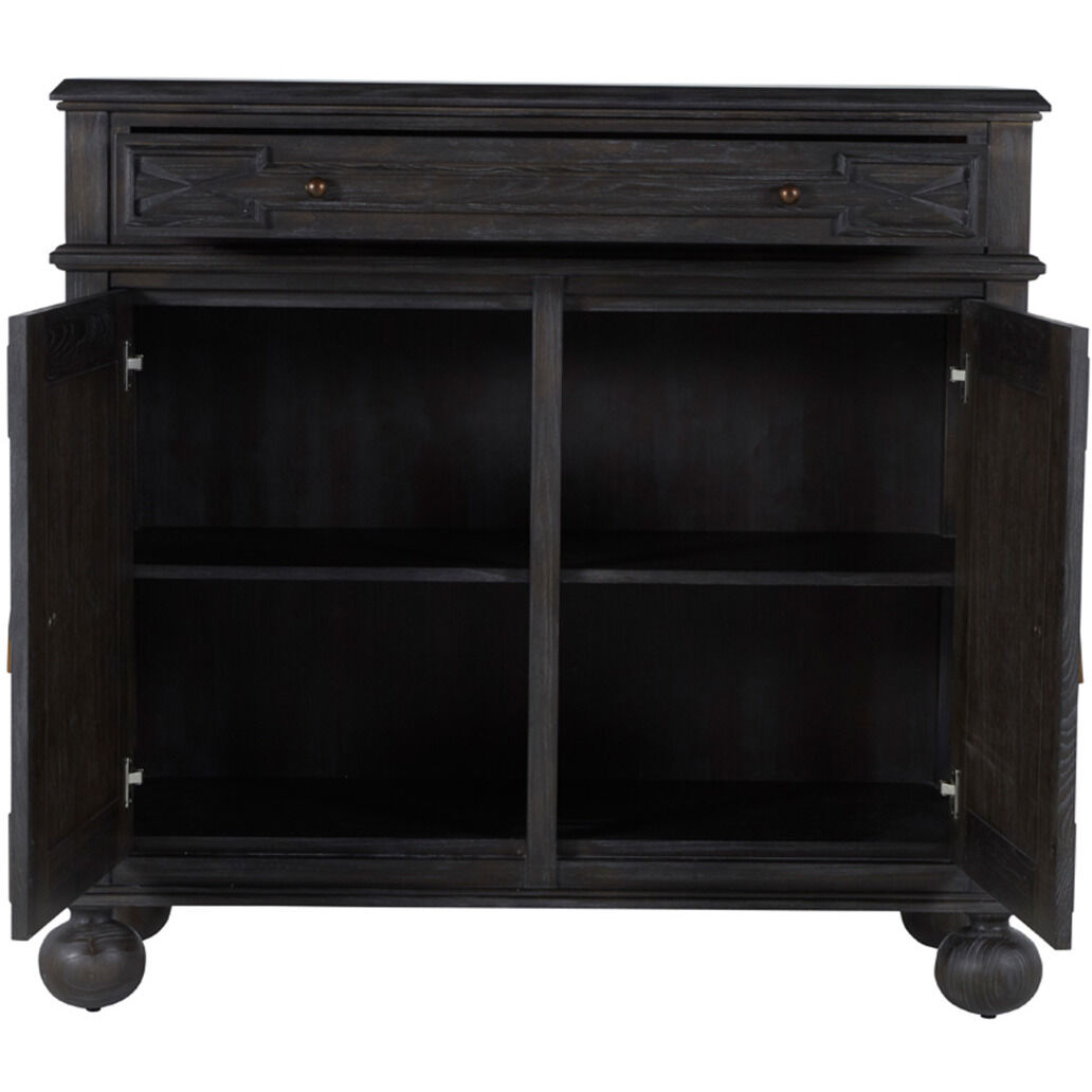Ezekiel Cerused Forest Black / Antique Bronze Cabinet