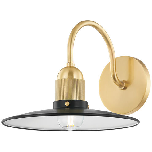 Leanna 1 Light 10 inch Aged Brass and Soft Black Wall Sconce Wall Light