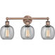 Belfast 3 Light 24 inch Antique Copper Bath Vanity Light Wall Light in Seedy