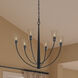 Jheni 6 Light 30 inch Matte Black Chandelier Ceiling Light