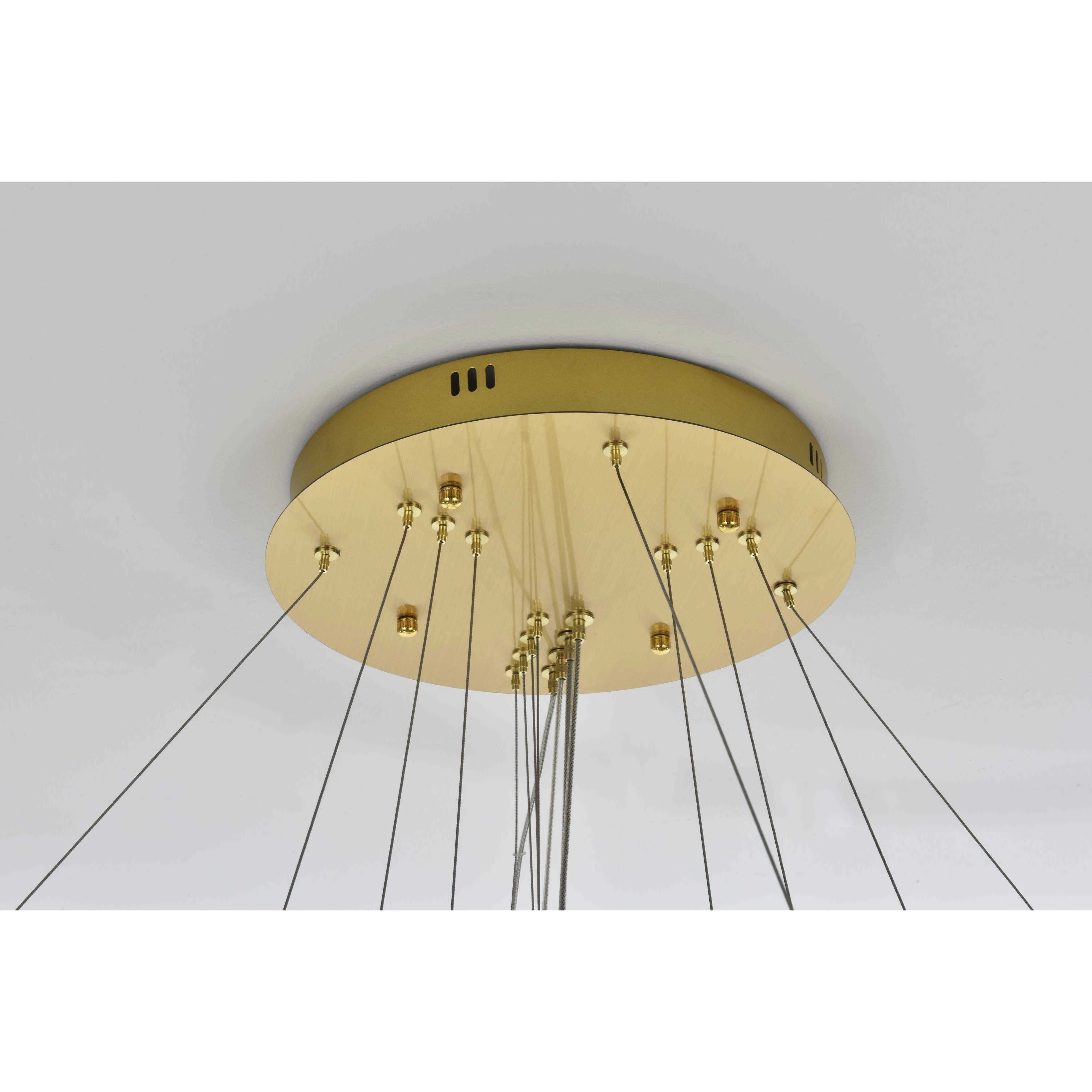 Bowen 4 Light 42 inch Satin Gold Chandelier Ceiling Light