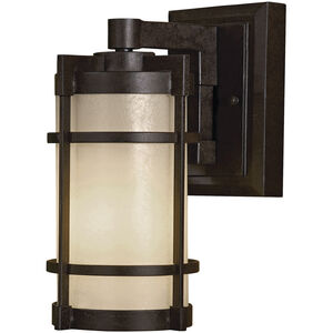 Andrita Court 1 Light 12 inch Textured French Bronze Outdoor Wall Mount, Great Outdoors