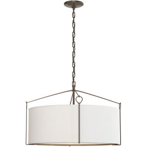 Bow 4 Light 23.8 inch Bronze Pendant Ceiling Light in Natural Anna