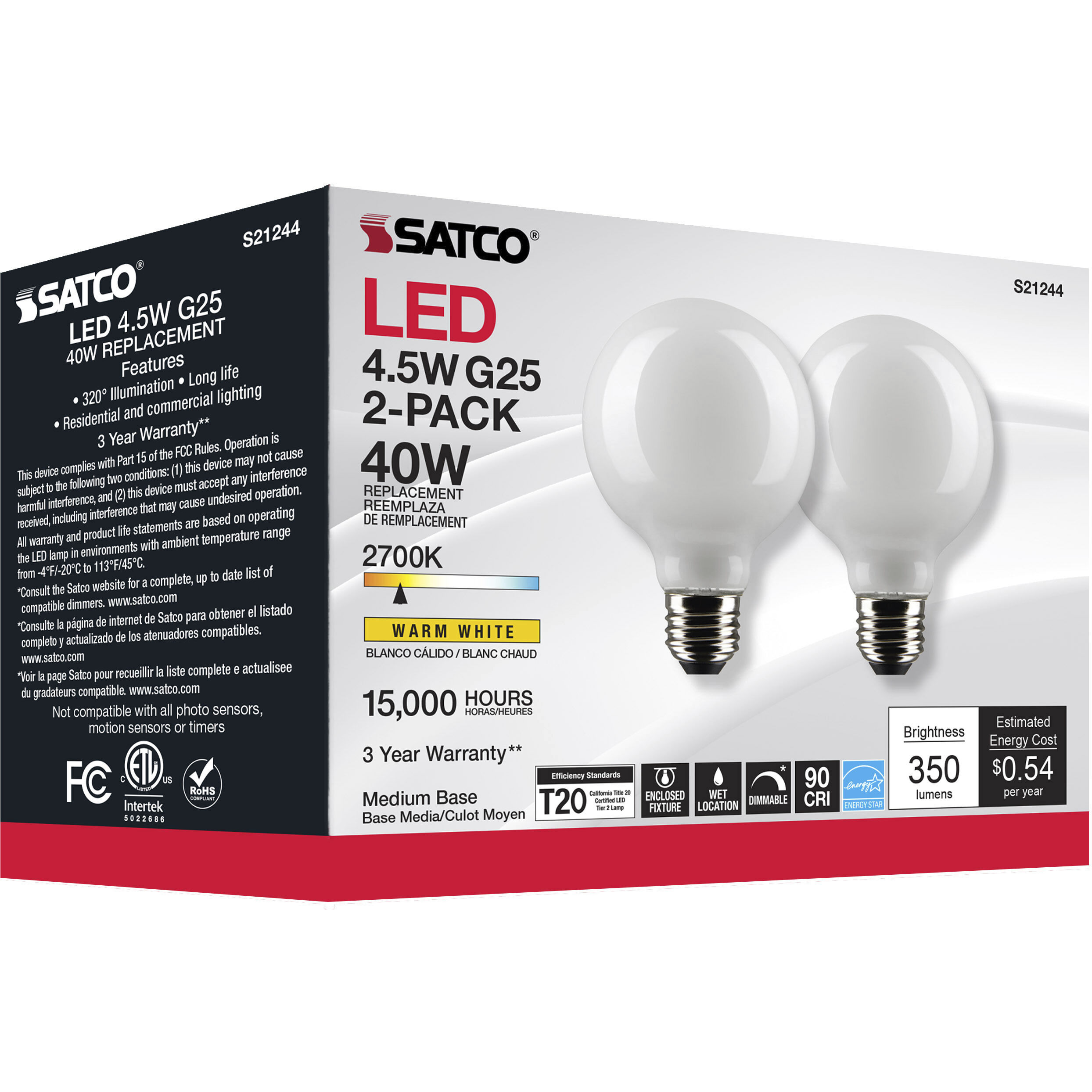 Lumos LED Medium Medium 4.50 watt 2700K LED Filament