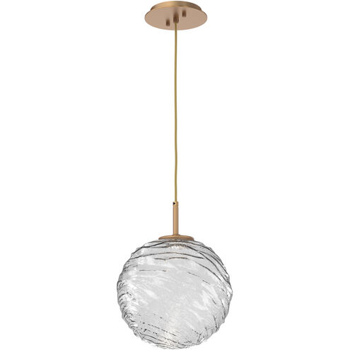 Gaia LED 20 inch Novel Brass Pendant Ceiling Light in Clear, 2700K LED, Large