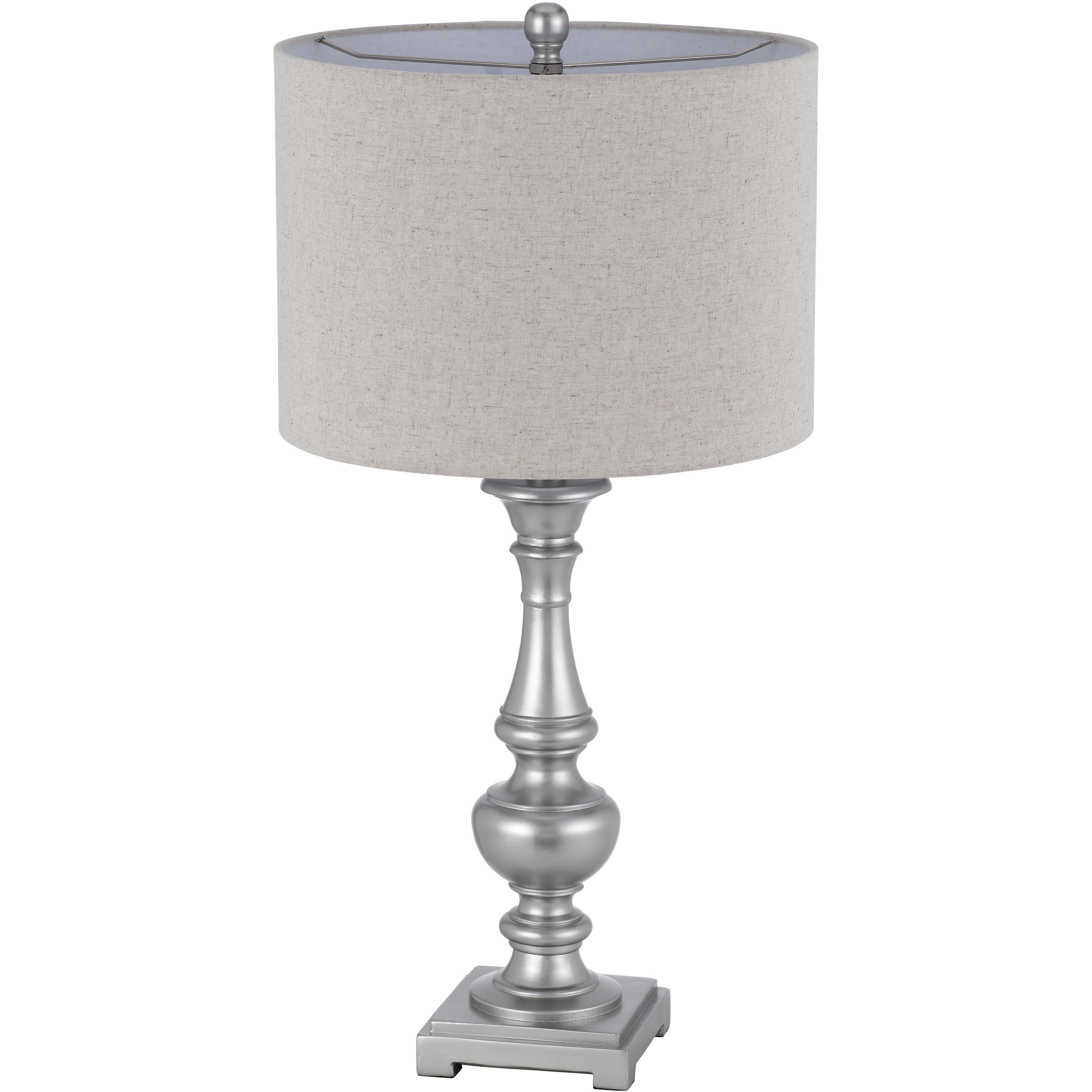 Nampa 28 inch 100.00 watt Antique Silver Lamp Set Portable Light