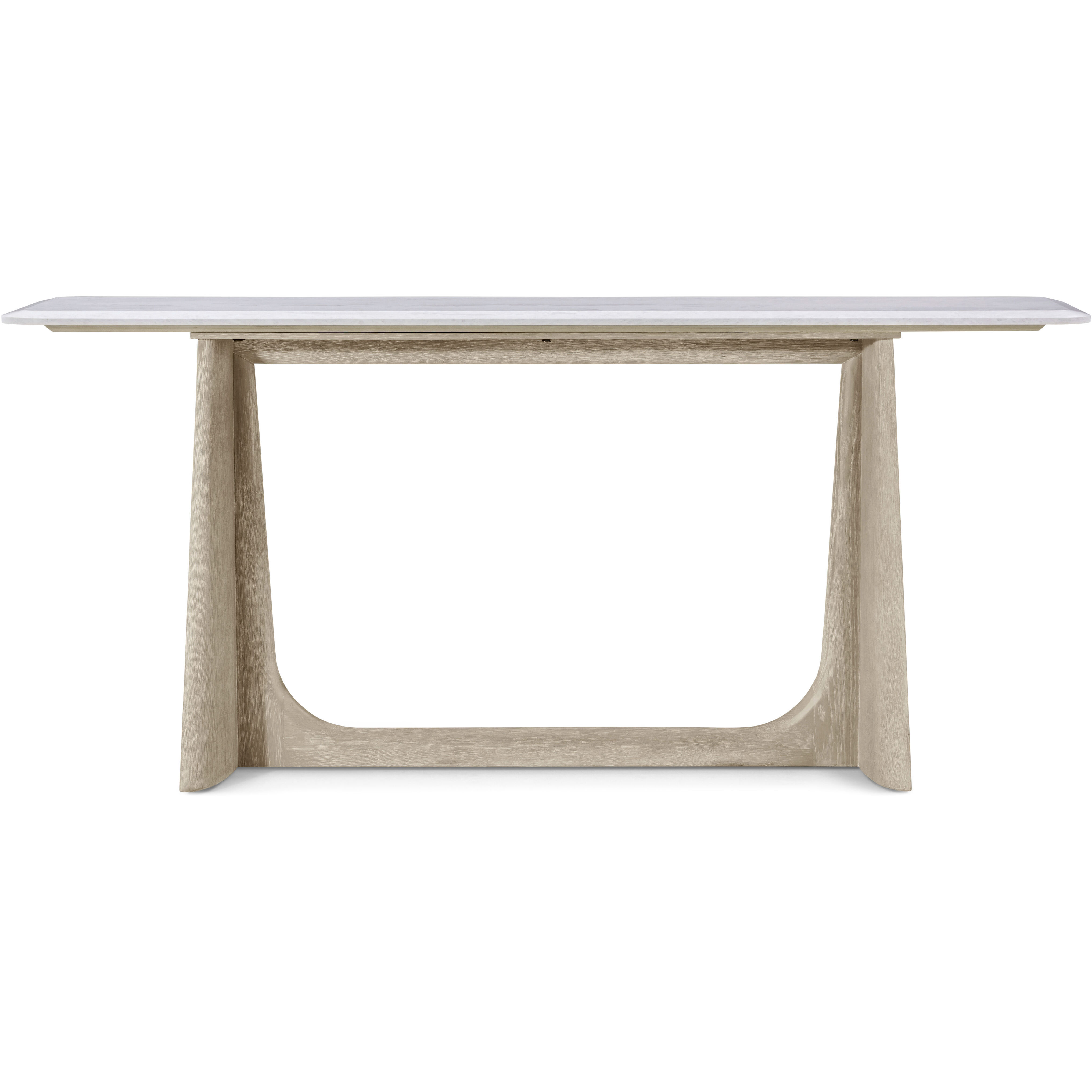 Repose 72 X 16 inch Grey Oak Console Table, Wooden with Quartz Top
