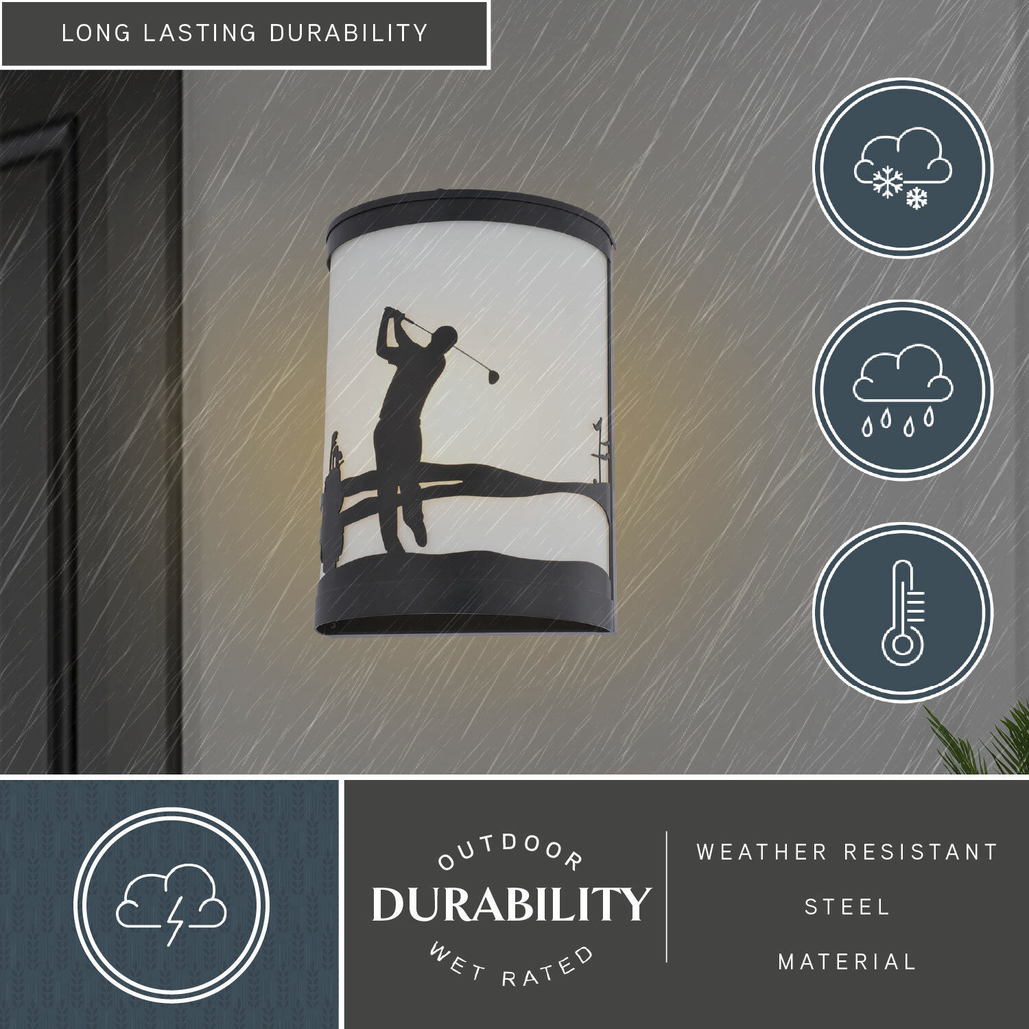 Links 1 Light 11 inch Black Indoor-Outdoor Wall Light