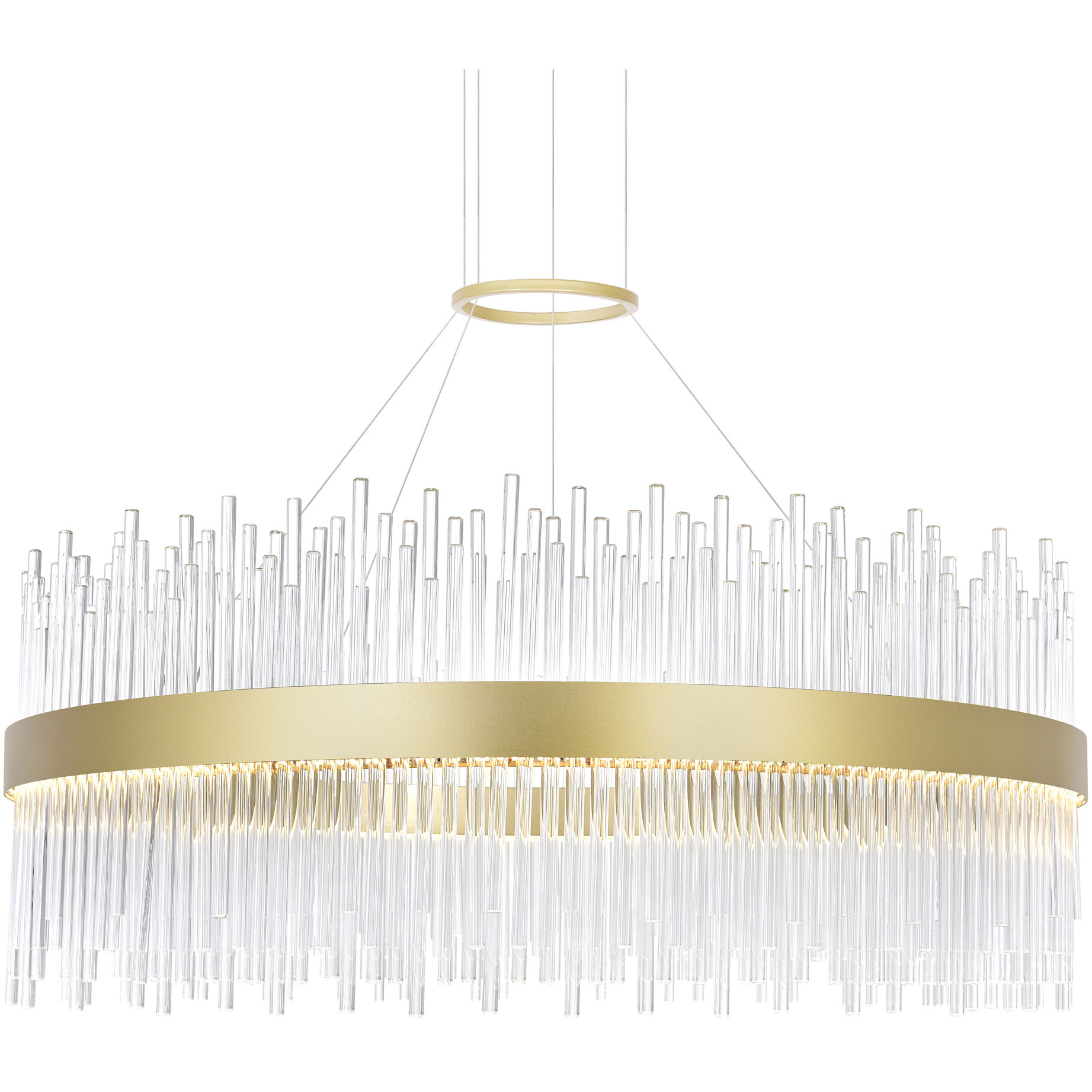 Genevieve LED 32 inch Medallion Gold Chandelier Ceiling Light