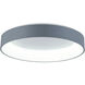 Arenal LED 24 inch Grey and White Drum Shade Flush Mount Ceiling Light in Gray and White