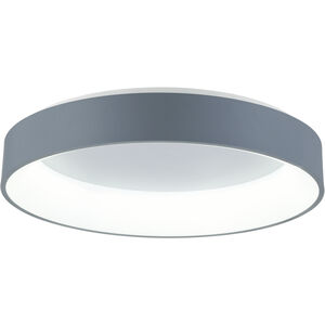 Arenal LED 24 inch Grey and White Drum Shade Flush Mount Ceiling Light in Gray and White