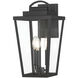 Brenwick 3 Light 17 inch Powder Coated Black Outdoor Wall Sconce