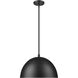 Vega 1 Light 16 inch Matte Black Pendant Ceiling Light