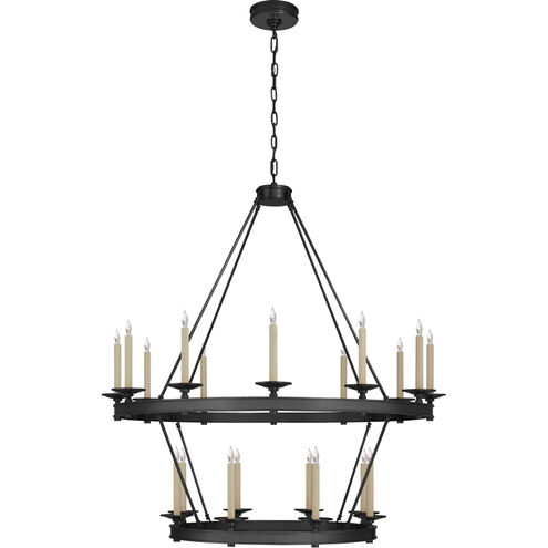 Chapman & Myers Launceton 20 Light 43.25 inch Bronze Two Tiered Chandelier Ceiling Light, Large