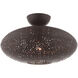 Charlton 1 Light 16 inch Bronze with Antique Brass Accents Semi Flush Ceiling Light