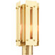 Utrecht 1 Light 16 inch Satin Brass Outdoor Post Top Lantern