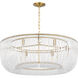 C&M by Chapman & Myers Pierce 6 Light 36 inch Burnished Brass Pendant Ceiling Light