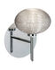 Lasso LED 5 inch Chrome Mini Sconce Wall Light in Glitter Glass