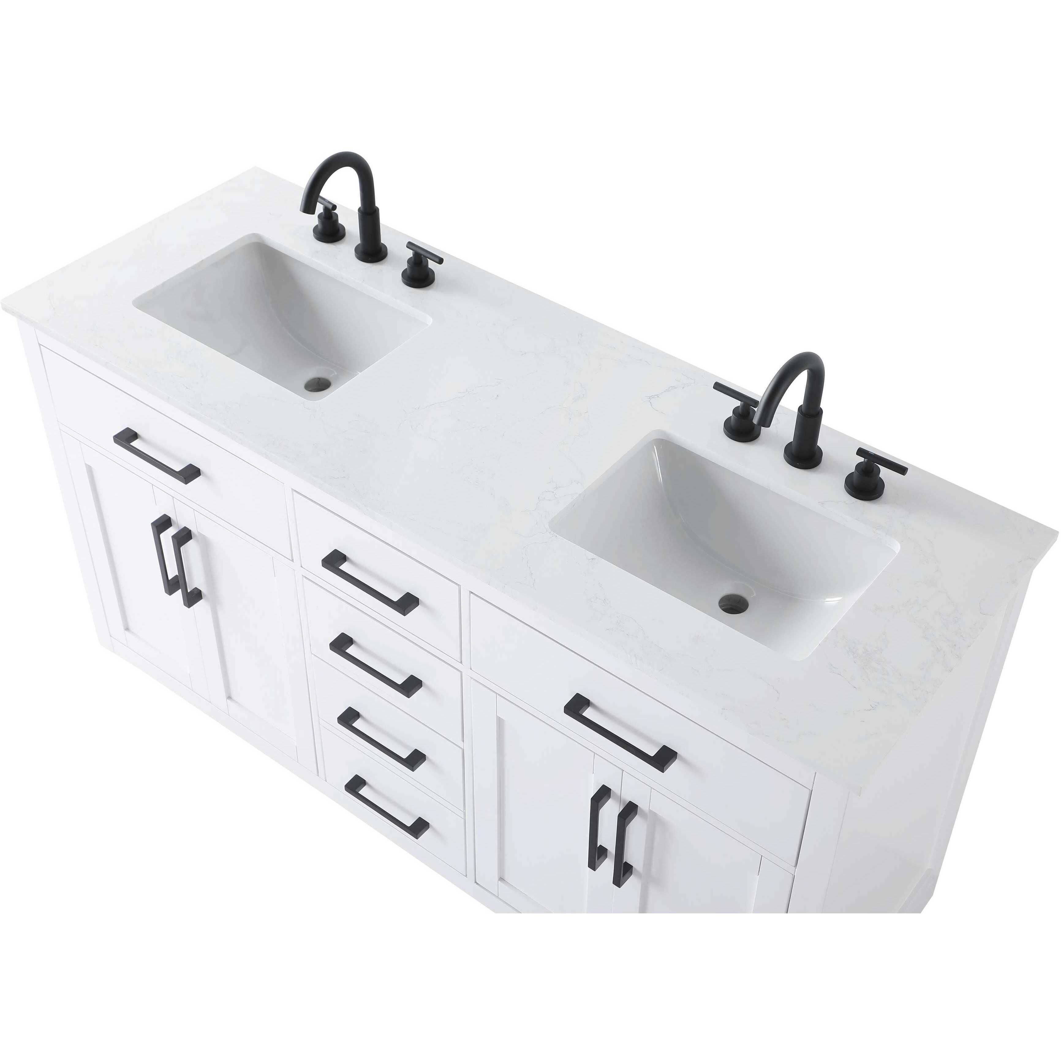 Alden 60 X 35 inch White Bathroom Vanity Cabinet