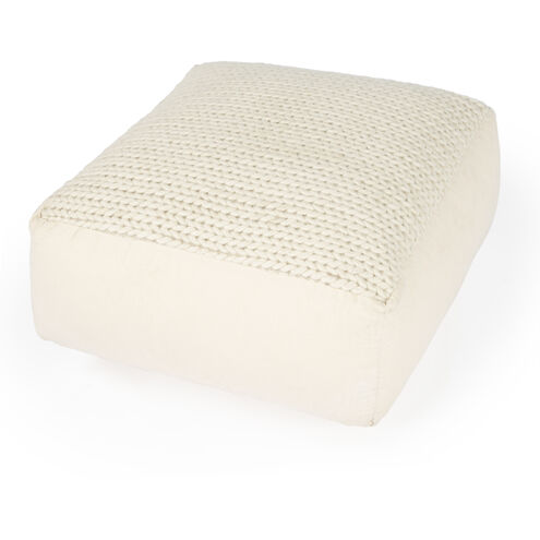 Fernandos Woven Pouffe in Cream,Ivory