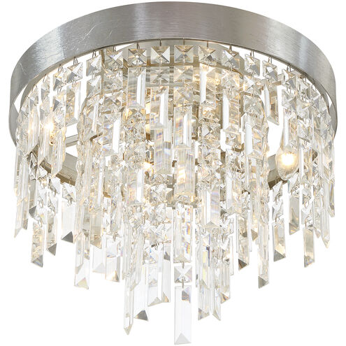 Winfield 4 Light 16 inch Antique Silver Flush Mount Ceiling Light